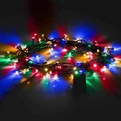 Гірлянда YES! Fun Діамант 8 мм 80 LED Різнокольорова 8 м 8 режимів миготіння (975051) Вінниця