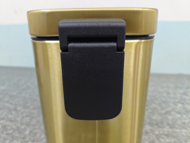 Відро для сміття з плавним закриттям прямокутне Mixxus Premium Quadro-TC0105 Brushed Gold 5 л (колір матове золото) (MI8394) ( ( Харків - фото 9
