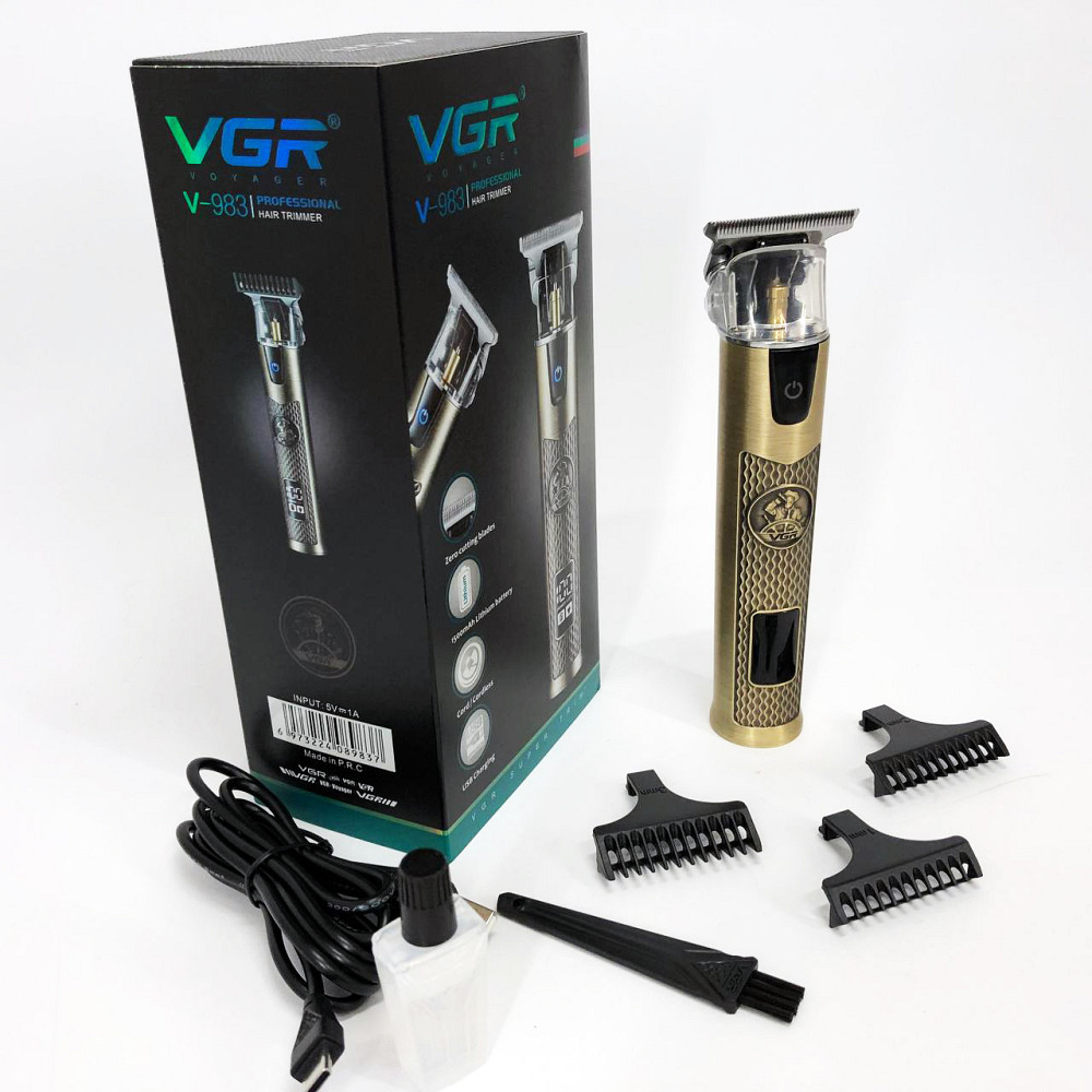 Практична машинка для стрижки волосся VGR V-983, Перукарські машинки професійні, Тример для скронь AF-70 Львів - фото 7