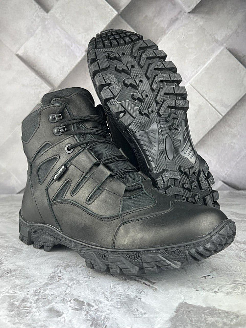 Військові зимові водонепронекні черевики на хутрі Хижак високі прошиті та проклеєні черевики на хутрі WAR Львів - фото 2