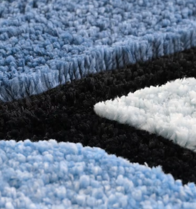 Килимок для ванної та душу килимок для ніг у ванну кімнату, мікрофібра, атиковзкий 50х80 см, синій з візерунком Кам'янець-Подільський - фото 9