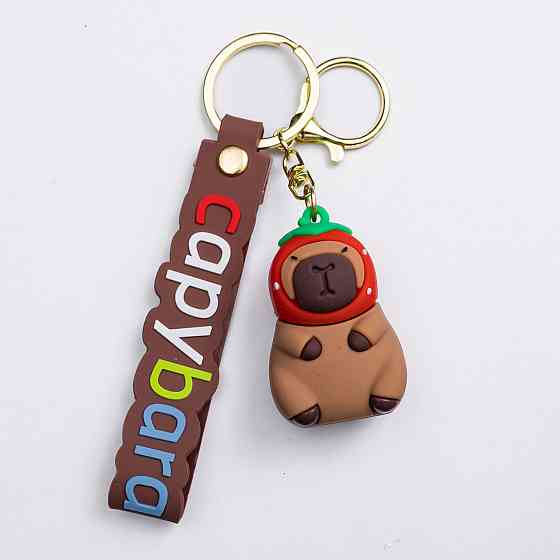 Дитячий силіконовий брелок Капібара 3×5 (см) для ключів, на сумку і рюкзак (рандом) HP-55-22BR Коломыя