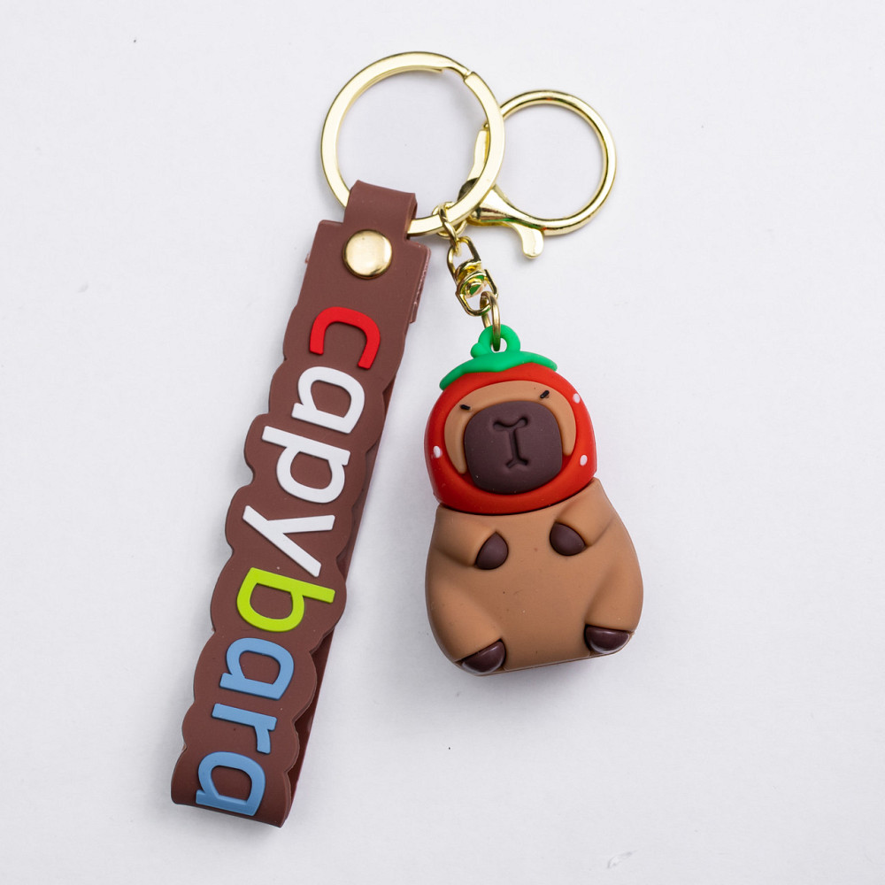 Дитячий силіконовий брелок Капібара 3×5 (см) для ключів, на сумку і рюкзак (рандом) HP-55-22BR Коломия - фото 2