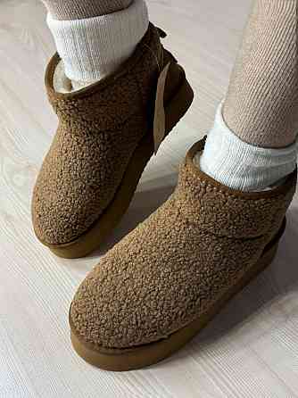 Угги женские Itts 1707-2 с мехом тедди на платформе коричневые, 38, 24 см Киев