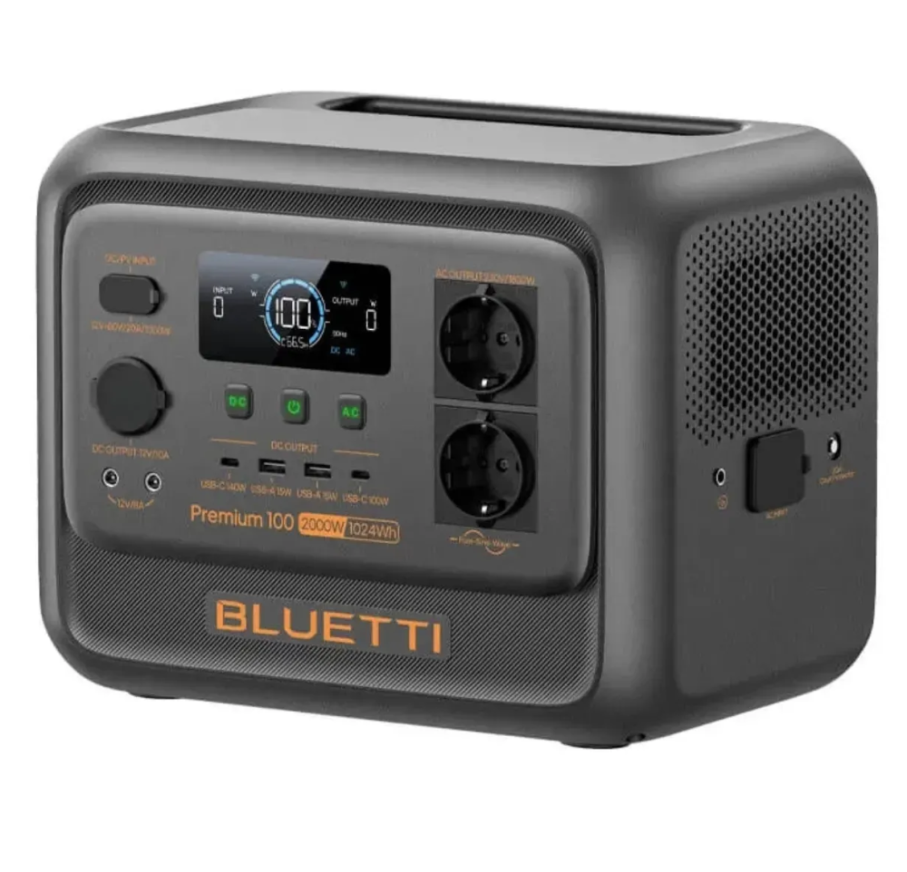 Зарядна станція Bluetti Premium 100 V2 2000 Вт 1024 Вт/год Чорний Вінниця - фото 2