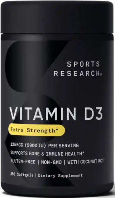 Вітамін Д3 Sports Research Vitamin D3 5000IU 360 гел капс Київ - фото 1