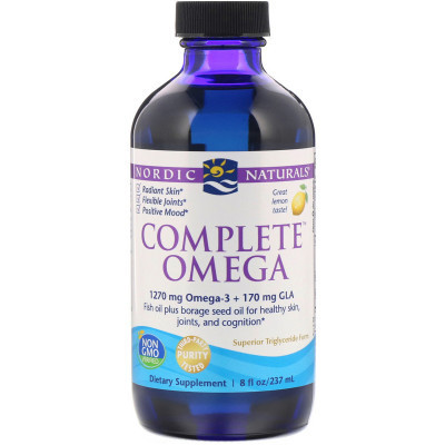 Жирні кислоти Nordic Naturals Омега Комплекс з Лимоном, Complete Omega, 237 мл (NOR-02773) Вінниця - фото 1
