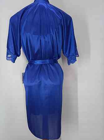 Жіночий короткий халат -пеньюар васильковий Avals розмір 42-44. ХС-С Славута