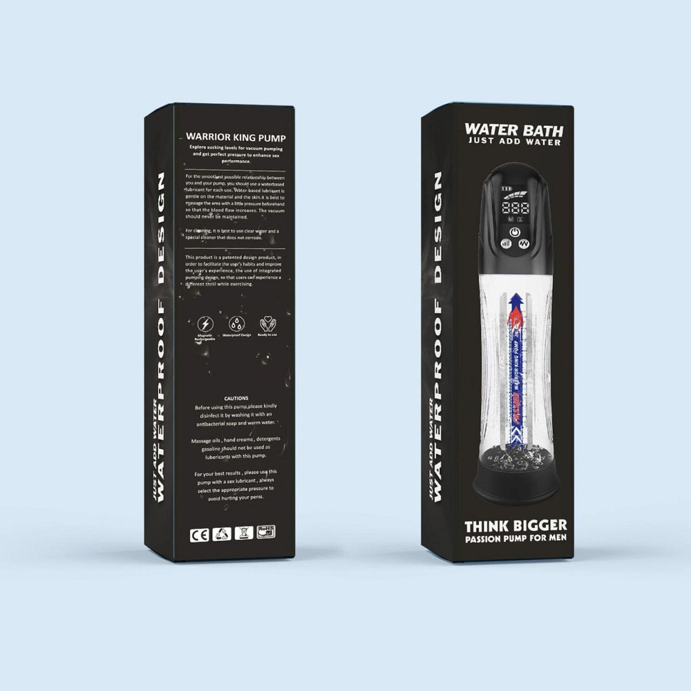 Автоматическая гидропомпа 2в1 (вода/воздух) Water Bath с LED-дисплеем, 2 режима Sex Aura Киев - изображение 9