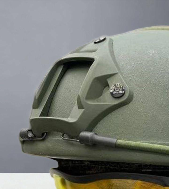 Обвес для шлема FAST подвесная система + защитные подушки + боковые рельсы ARC + шрауд (Оливковый) Винница - изображение 10