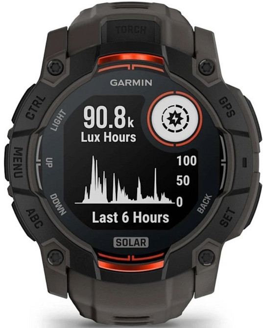 Смарт -Часы Garmin Instinct 3 50mm Solar Black with Charcoal Band. Київ - фото 7