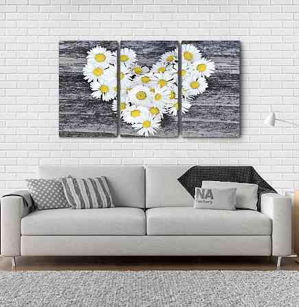 Модульная картина Ромашки Сердце Art-72_3А Киев