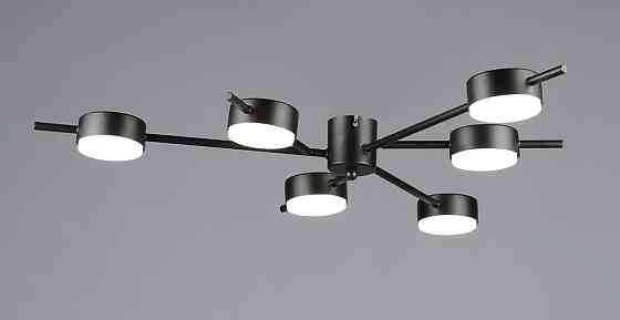 Люстра стельова світлодіодна на 6 плафонів VALESO N6717/6 GX53 Чорний N6717/6 Коломия