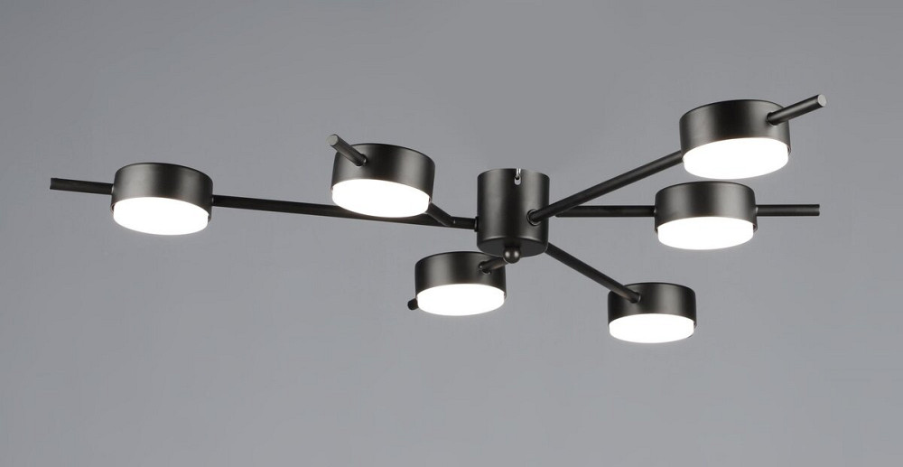 Люстра стельова світлодіодна на 6 плафонів VALESO N6717/6 GX53 Чорний N6717/6 Коломия - фото 1