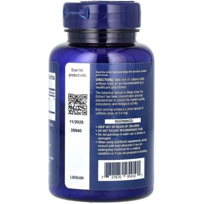 Вітамінно-мінеральний комплекс Life Extension Екстракт зеленого чаю без кофеїну, Mega Green Tea Extract, 100 вег (LEX-95410) Вінниця - фото 3