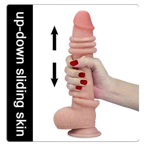 Фаллоимитатор - Sliding-Skin Dual Layer Dong 9