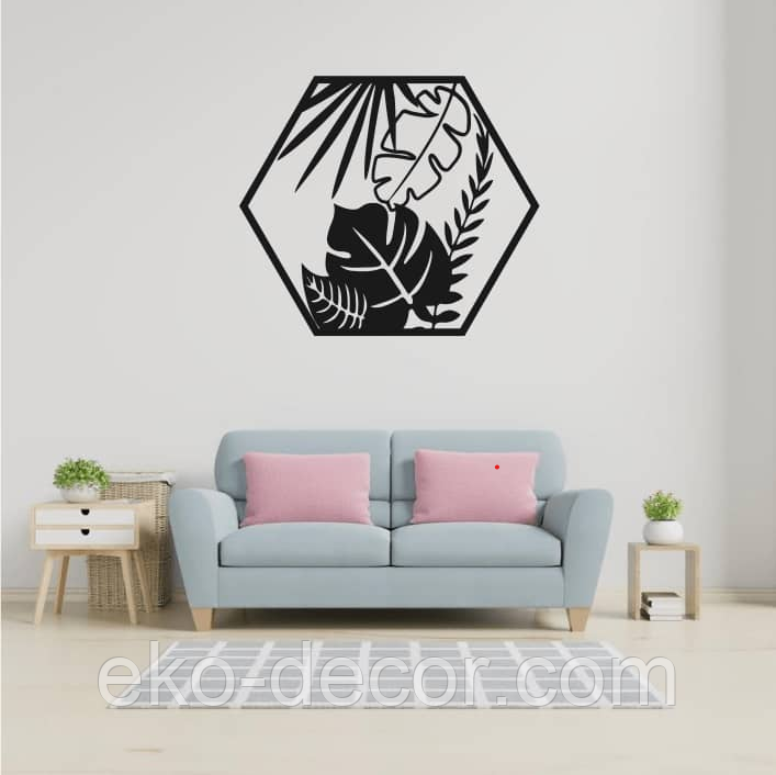 Декоративное настенное Панно «Растения» Декор на стену 90*90 см, Черный Киев - изображение 5