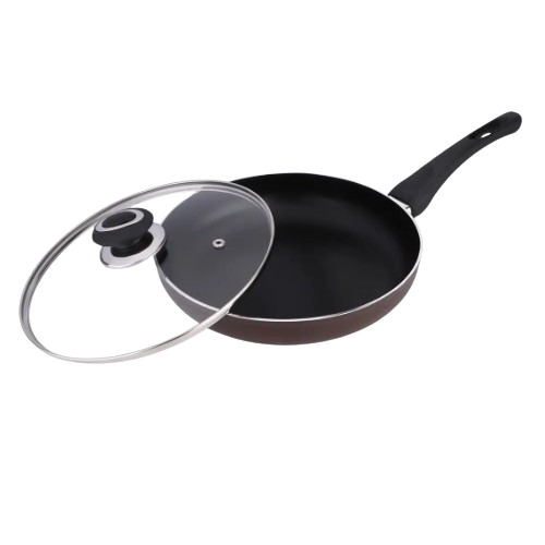 Сковорідка d26см скляна кришка а/п Non Stick шоколадний PN-26С Interos Житомир - изображение 2