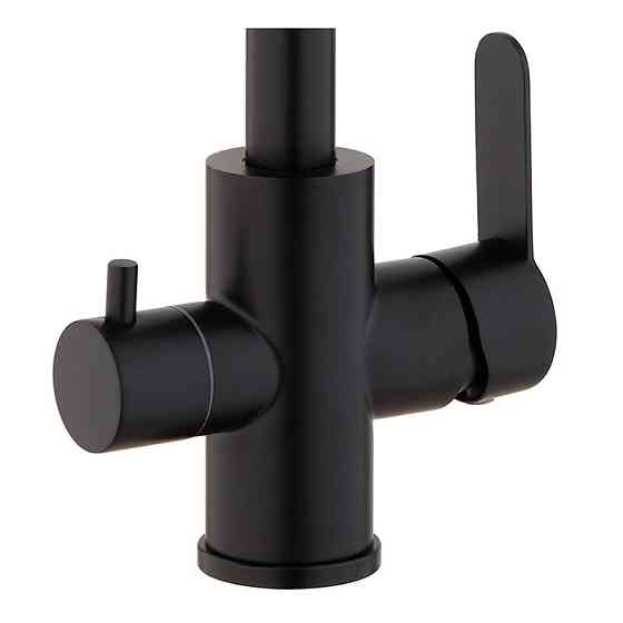 Кухонный смеситель Mixxus DAX-021-G Black из нержавеющей стали с выходом для питьевой воды (MI6078) Харьков