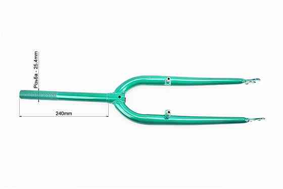 Вилка 24" з різьбою 1" (25,4мм), шток 240мм, зелена Київ