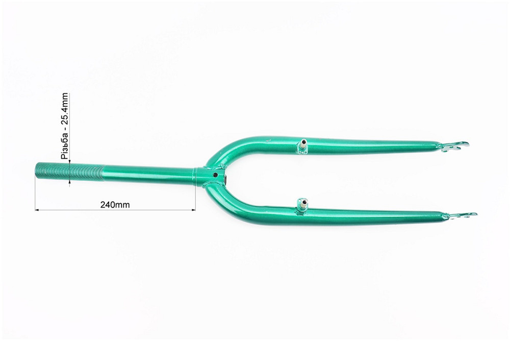 Вилка 24" з різьбою 1" (25,4мм), шток 240мм, зелена Київ - фото 3