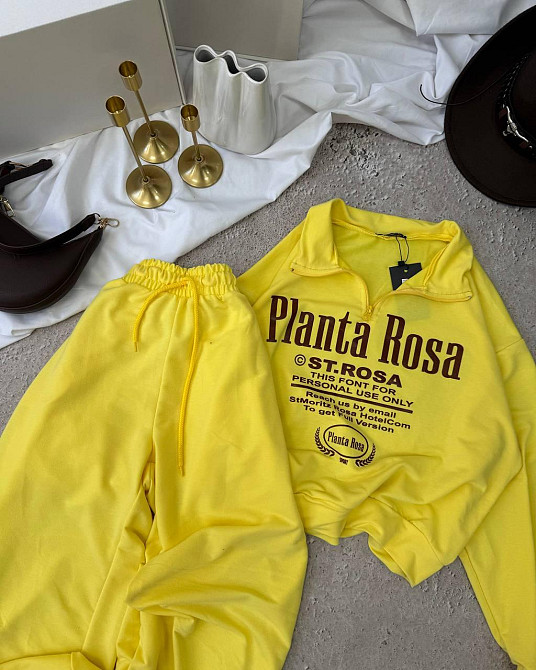 Женский яркий прогулочный костюм двойка: кофта и штаны двунитка + накатка Одесса - изображение 5