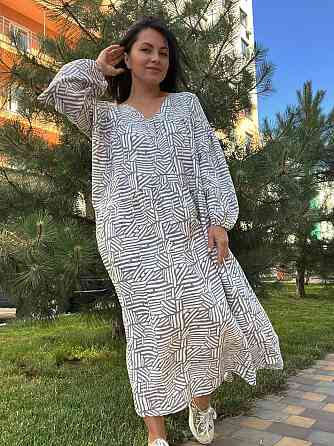 Сукня жіноча Indigo Blue 0156789 довга тонка з оборками орнамент one size сіра, сірий, one size Одеса