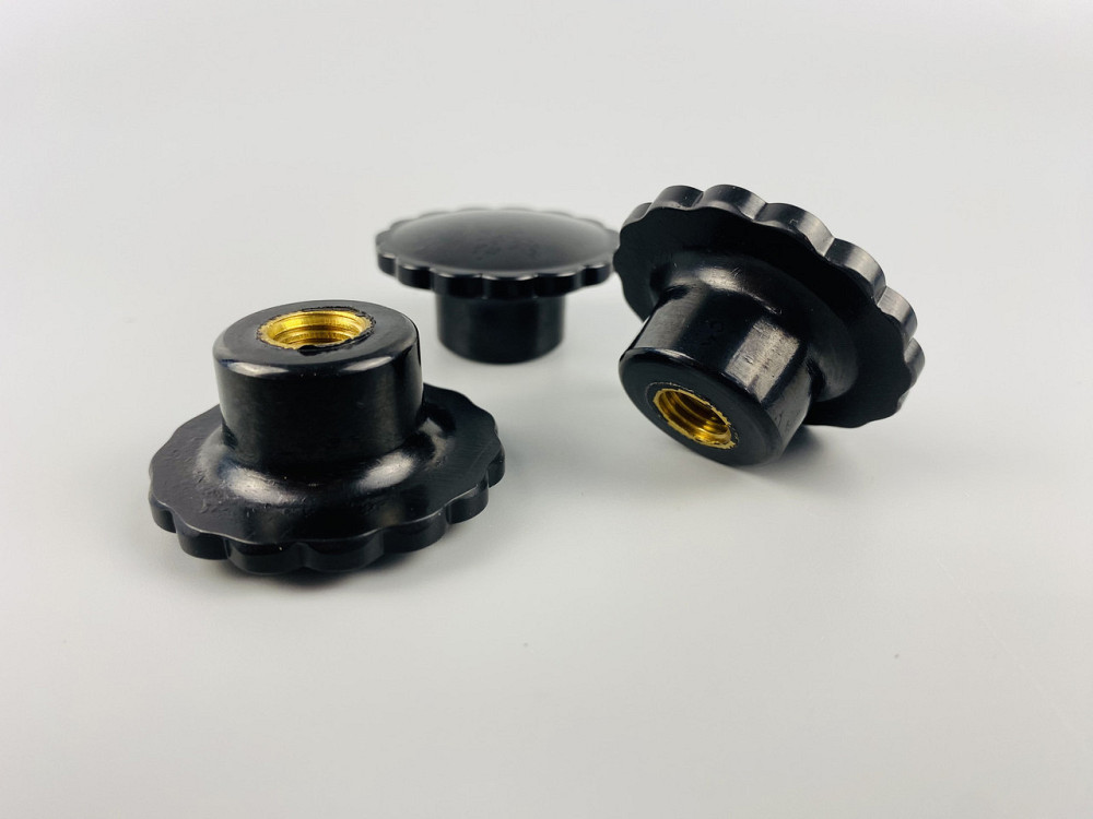 Наконечник важеля універсальний М10, D40 (шар чорний), латунна втулка різь внутрішня М10 Мукачево - фото 3