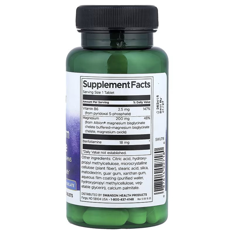 Albion® Magnesium Glycinate with Activated B Vitamins, 60 Tablets Луцьк - фото 2