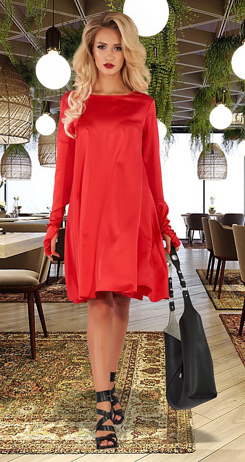 Свободное шелковое платье (44) Киев - изображение 2