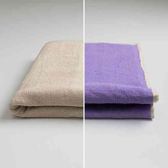 Рушник махровий для душу двосторонній Лаванда GM Textile 70х140см 400г/м2 (Лавандовий Бежевий) Суми