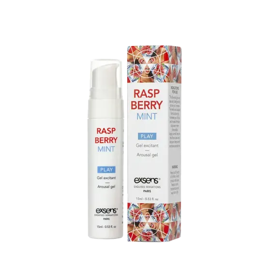 Стимулювальний гель EXSENS Kissable Raspberry Mint 15мл можна для поцілунків, охолоджувальний Львів