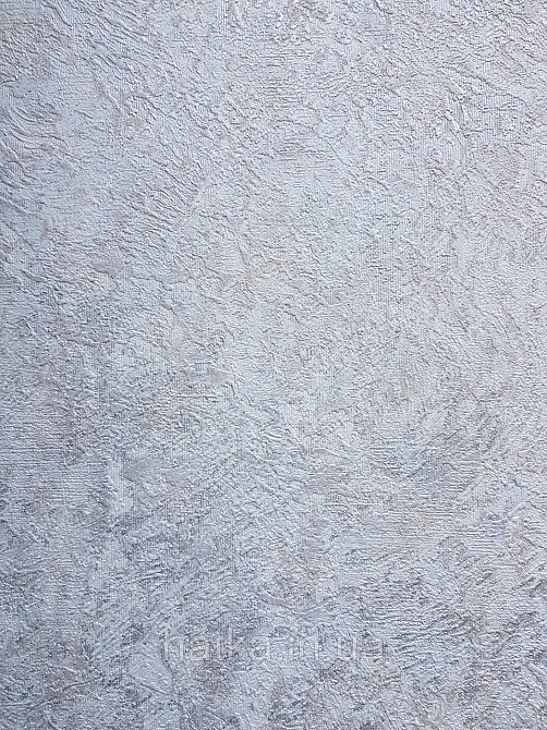 Шпалери вінілові на флізеліні Grandeco Anastasia метрові структурні під штукатурку блакитні сірі зі сріблом Київ - фото 2