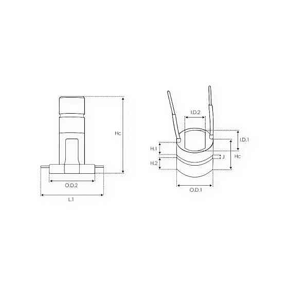 Колектор генератора d-6.8;8.6, D15;H27.6 (Valeo, ПАМО, ) AS якоря Мукачево