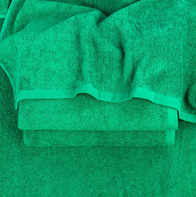 Набор махровых полотенец 3шт GM Textile 40х70см, 50х90см, 70х140см 400г/м2 (Зеленый) Сумы - изображение 7