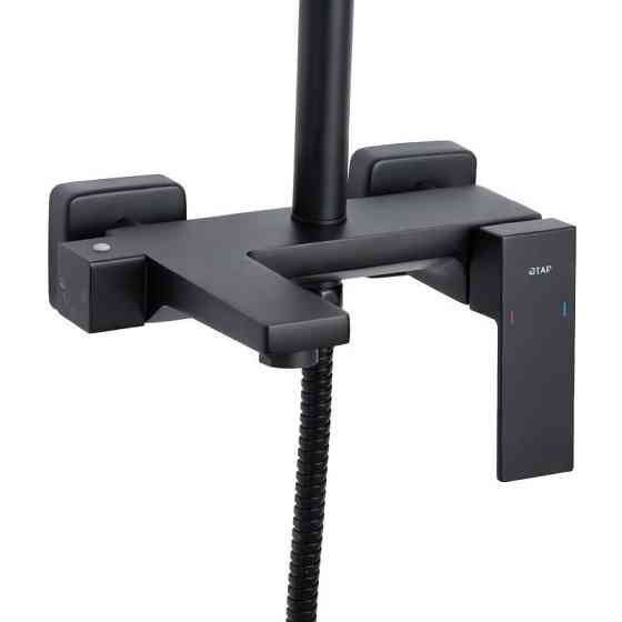 Душевая система из латуни Qtap Gemini на три потребителя (с изливом) QTGEM111BLM45686 Black Matt Харьков
