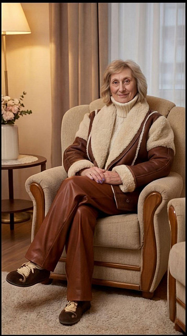 Стильна жіноча дублянка-пілот із натурального хутра (овчина) Харків - фото 4