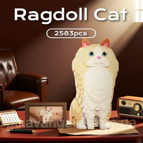 Конструктор котик Регдолл із рамкою 2583 деталей DMG 006 Хмельницький