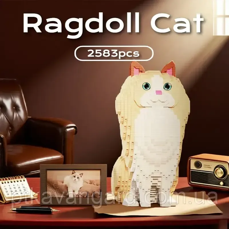 Конструктор котик Регдолл із рамкою 2583 деталей DMG 006 Хмельницький - фото 2