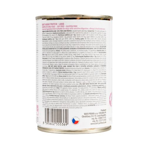 Корм влажний Brit Mono Protein Lamb для собак з ягнятиною 400 г Київ - фото 3