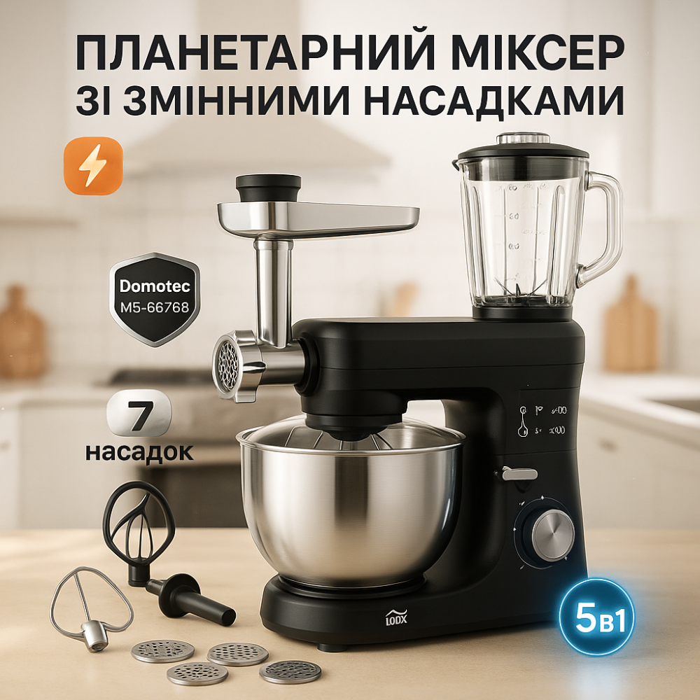 Кухонный комбайн с тестомесом, Кухонные комбайны с металлической чашей, Миксер для теста на куличи VF-43 Львов - изображение 7