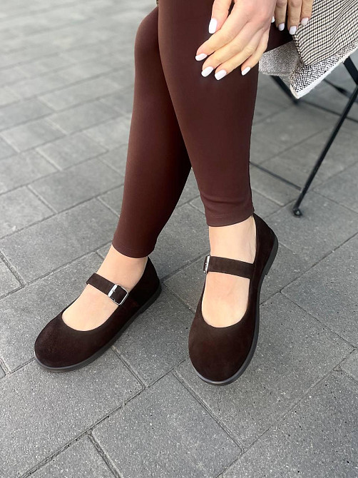 Лоферы женские MOD GAR шоколадные натуральная замша демисезонные размер 36-40 (9764) Коломыя - изображение 2