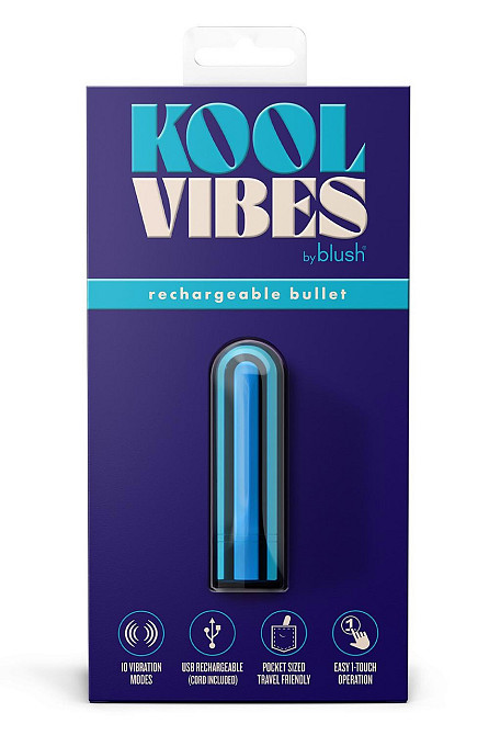 Перезаряджається вібруюча куля Blush Kool Vibes Mini блакитна Sex Aura Київ - фото 5