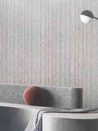 Шпалери вінілові на флізеліні гарячого тиснення DU&KA 1.06х10 вензель основа під штукатурку сірі коричневі Київ