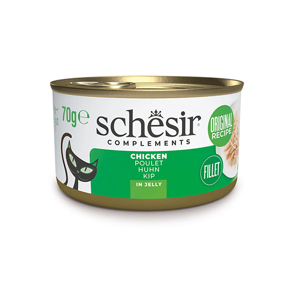 Schesir Chicken ШЕЗІР КУРЯЧЕ ФІЛЕ в желе в желе вологий корм консерви для котів, банка 70г Київ - фото 1