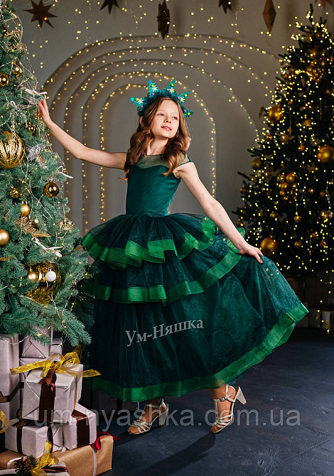 Зелене пишне плаття 128-140 Кривий Ріг - фото 7