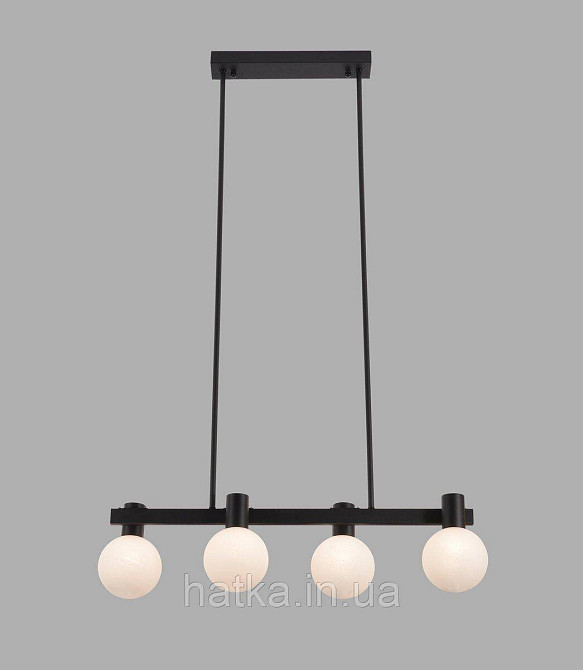 Люстра підвісна регульована VALESO BC84006-4 BK чорна Київ - фото 1