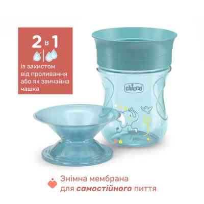 Поїльник-непроливайка Chicco Perfect Cup 200 мл. від 12 місяців (блакитна) (06951.25) Вінниця