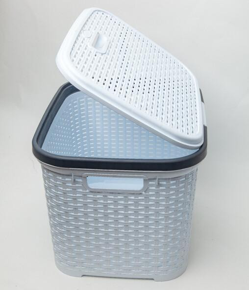 Корзина для белья 15 л Simple серая Харьков - изображение 3