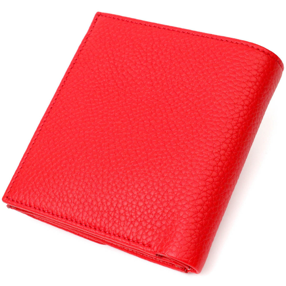 Яркий женский кошелек с вместительной монетницей на кнопке из натуральной кожи Tony Bellucci 22011 Красный Киев - изображение 2